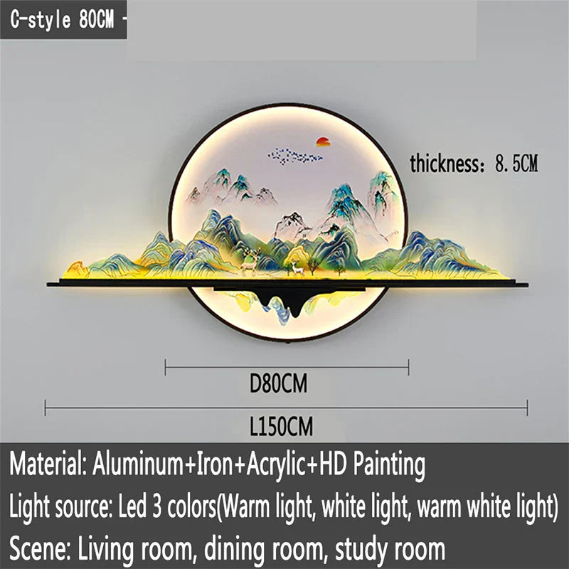 Dlight Decor Artistic Landscape Wall Glow Lamp
