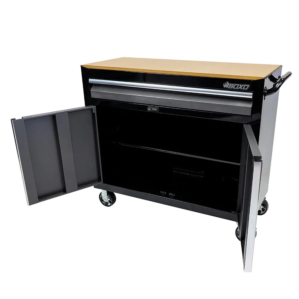 Tech Series | 45” Mobile Workbench with Storage and Power | Black