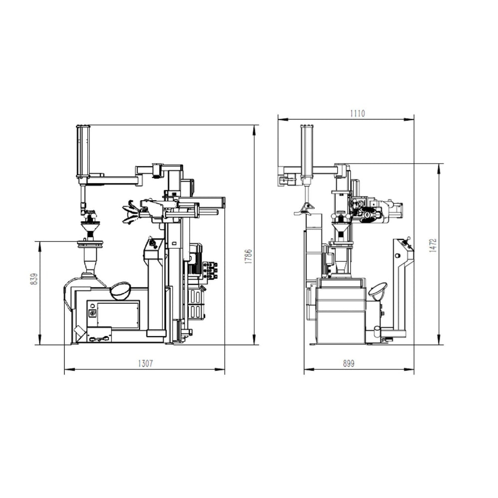 Katool KT-T900 Hydraulic Tire Changer 12"-30" Rims
