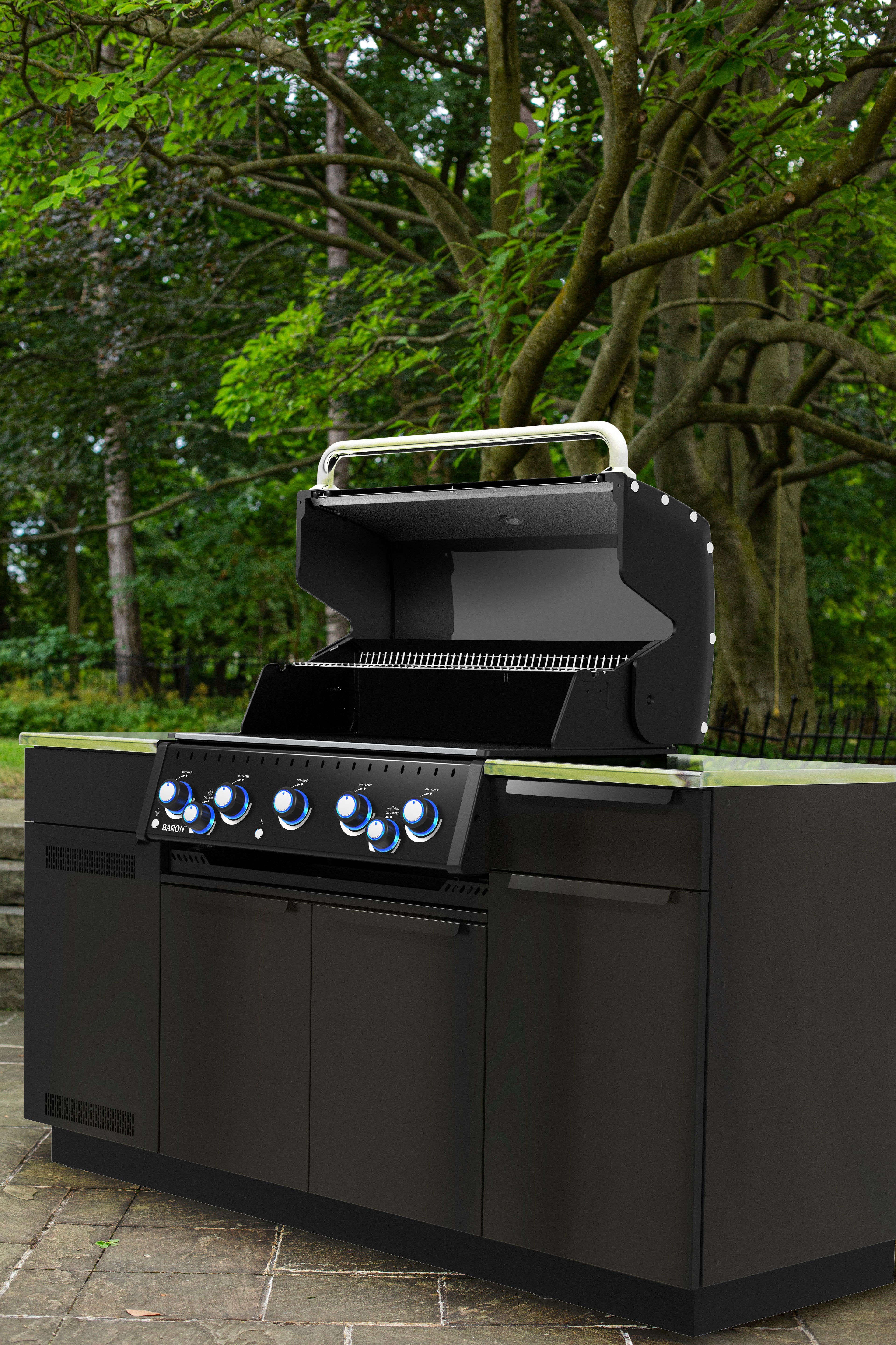 Broil King Baron 590i 5-Burner Gas Grill With Rotisserie & Side Burner - Shadow