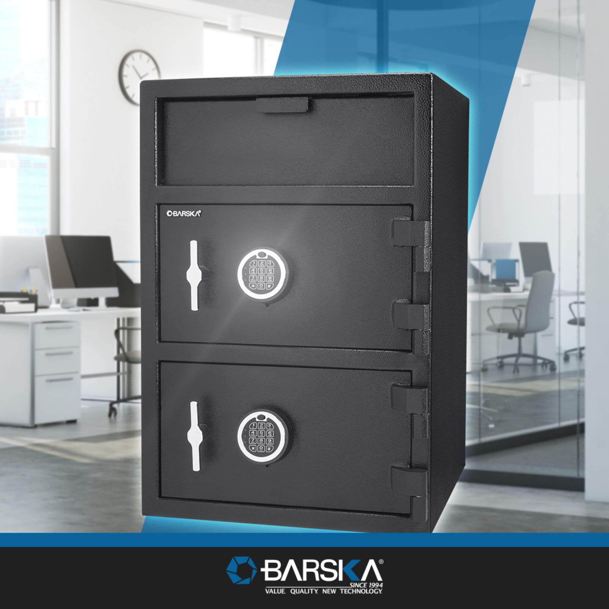 Barska 1.60 CF Digital Depository Dual Compartment Security Safe