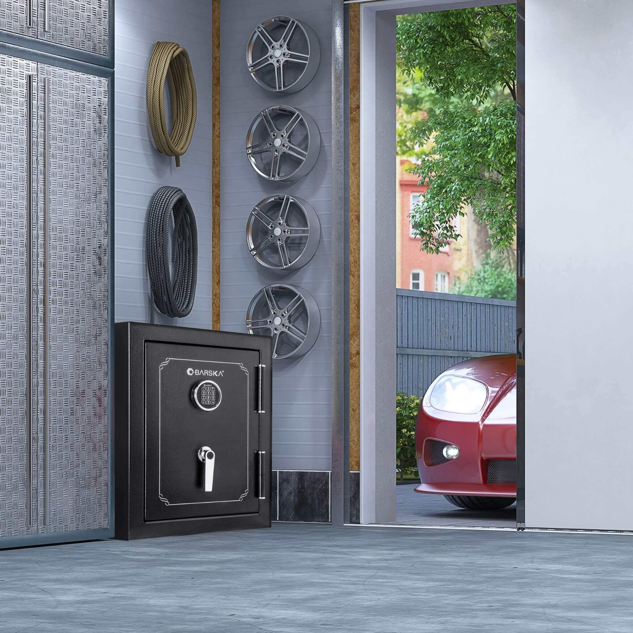 Barska 3.51 CF Heavy-Duty Steel Fireproof Safe Vault With Electronic Lock