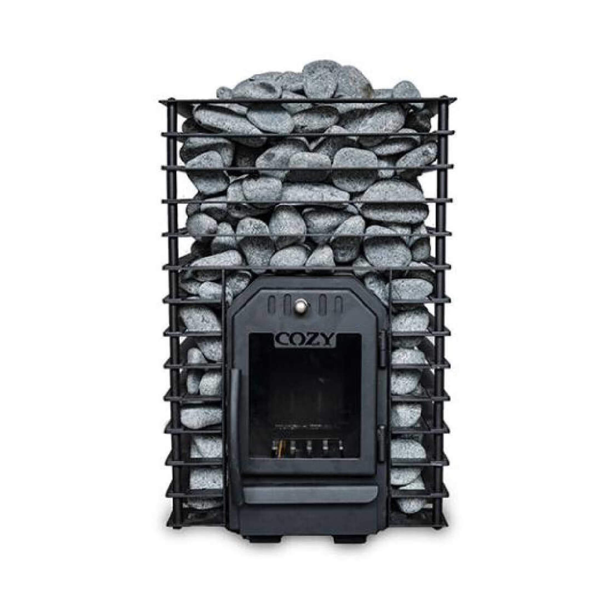 Cozy Heat Quattro Wood-Fired Sauna Stove With Sauna Stones