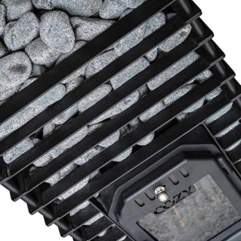 Cozy Heat Quattro Wood-Fired Sauna Stove With Sauna Stones