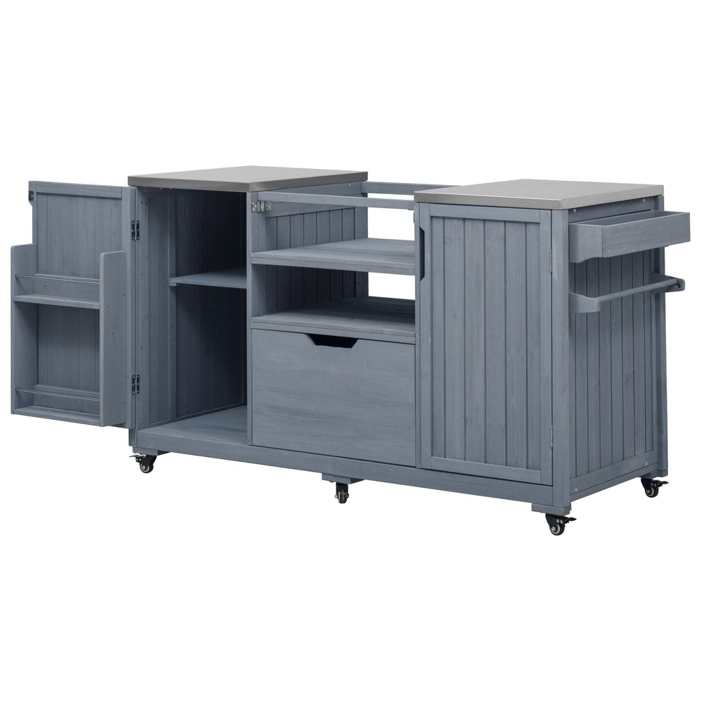 K&K 66.5" Outdoor Kitchen Island for Big Green Egg Grills