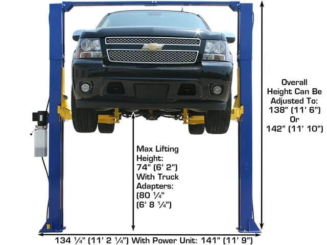Atlas 9KOHX Overhead Adjustable Height Two Post Lift