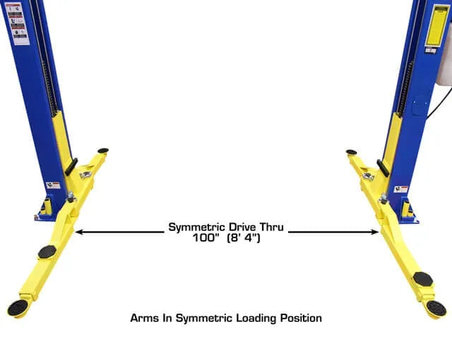 Atlas 9KOHX Overhead Adjustable Height Two Post Lift