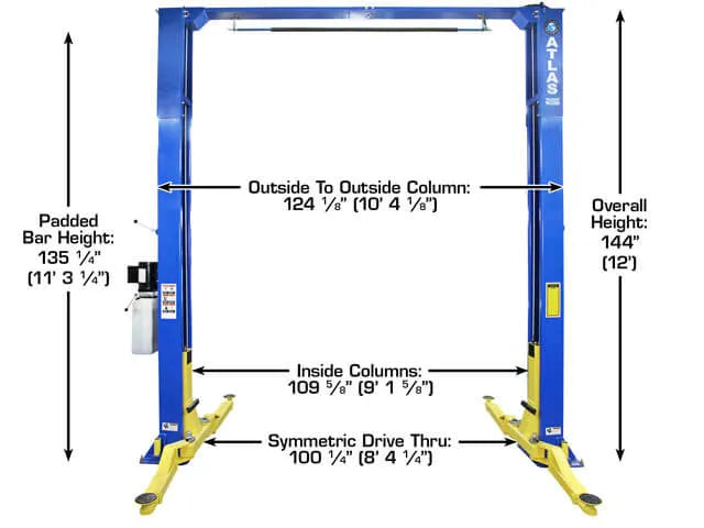 Atlas PRO-9D Overhead Two Post Lift