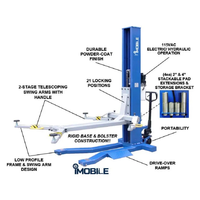 iDEAL iMOBILE MSC-6KLP Mobile Single Column Auto Lift