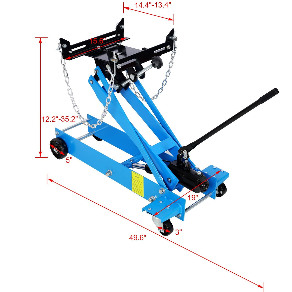 Hydraulic Floor Jack, Low Profile Transmission Service