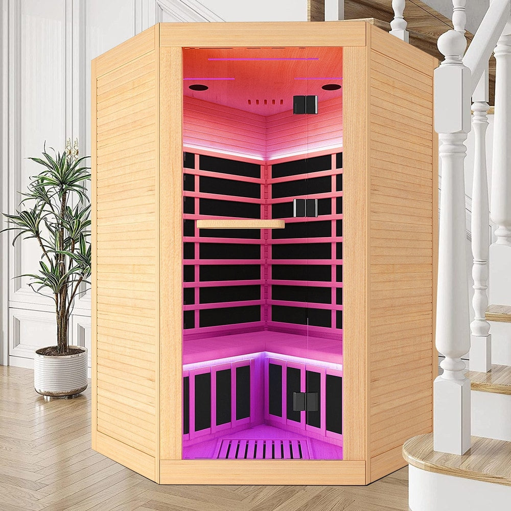 Canadian hemlock pentagonal double sauna