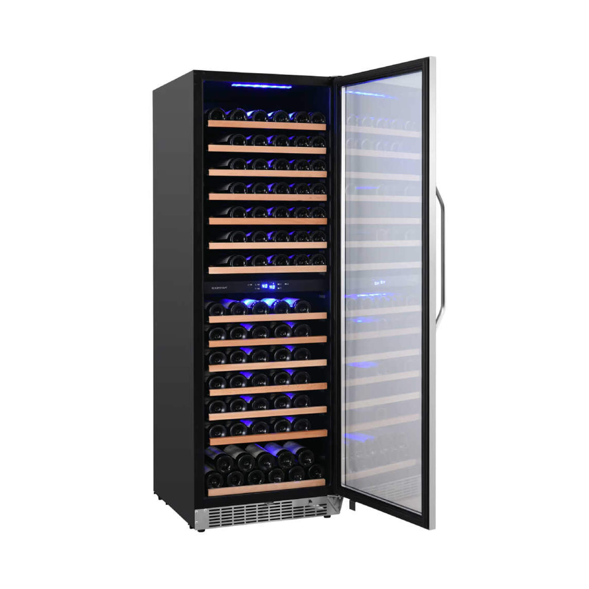 Edgestar 141 Bottle Capacity Freestanding Dual Zone Wine Cooler With Interior Lighting, 24"