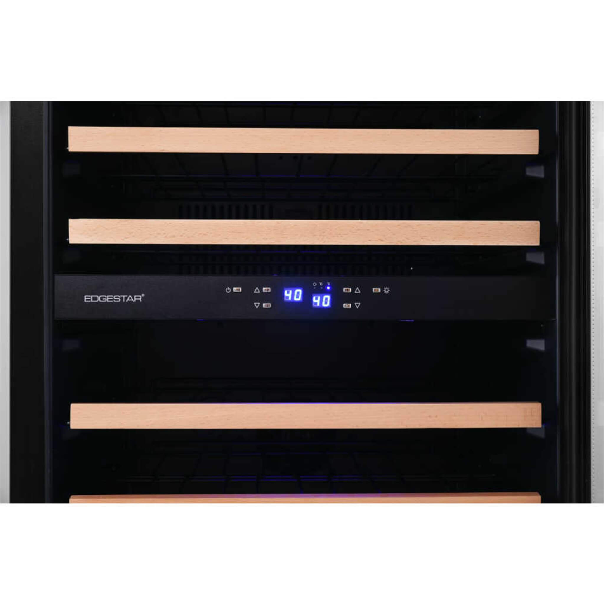 Edgestar 141 Bottle Capacity Freestanding Dual Zone Wine Cooler With Interior Lighting, 24"