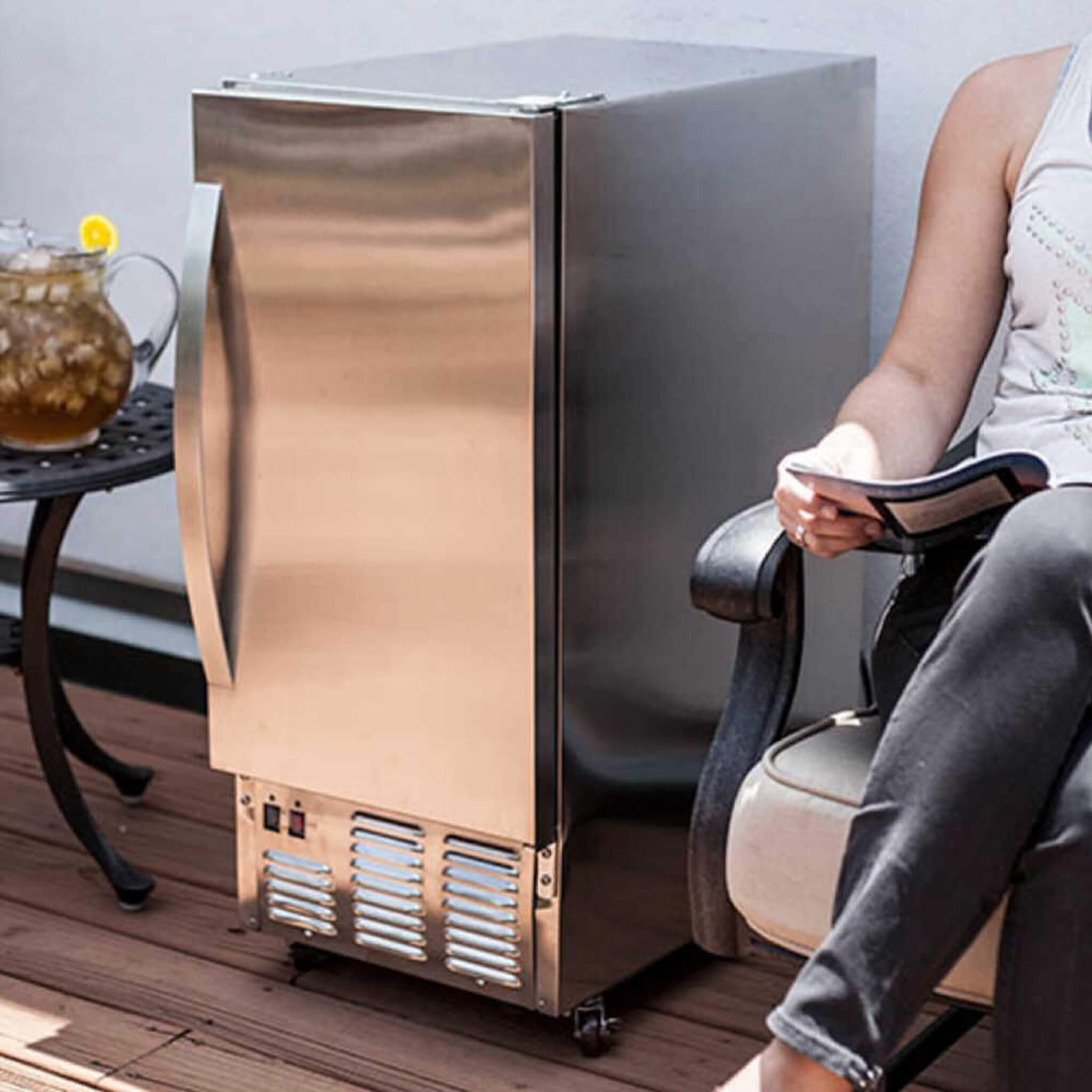 Edgestar 15-Inch Outdoor Undercounter Ice Maker W/ 50 LBS Daily Ice Production