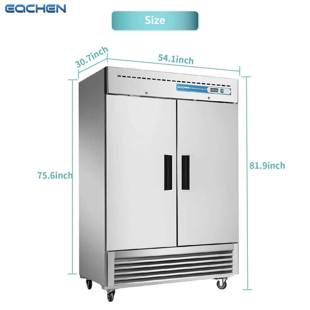 EQCHEN 54 Inch 2 Door Commercial Refrigerator