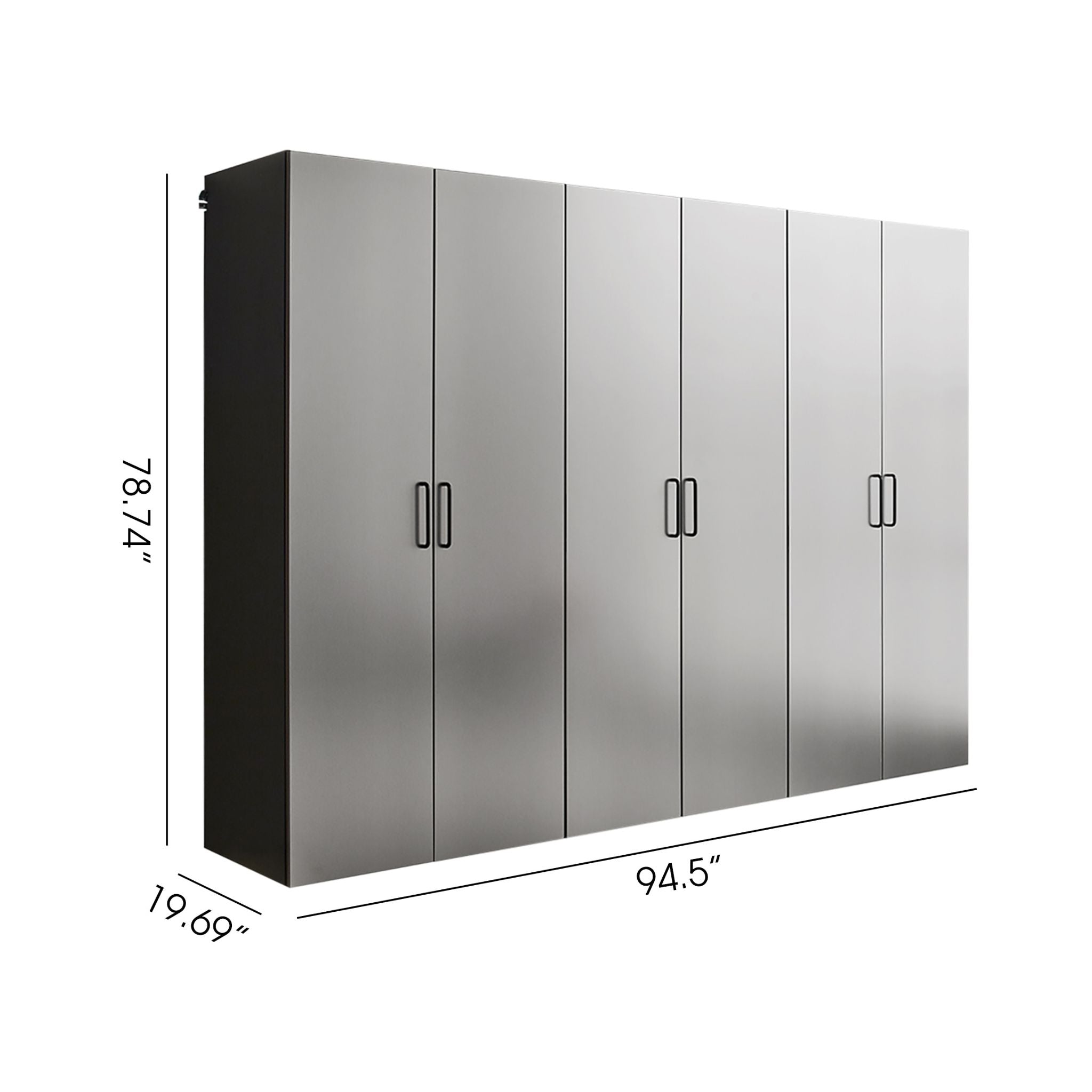 Extra Large Heavy-Duty 96-Inch Garage Cabinet Storage Set With Soft-Close Doors And Adjustable Shelves