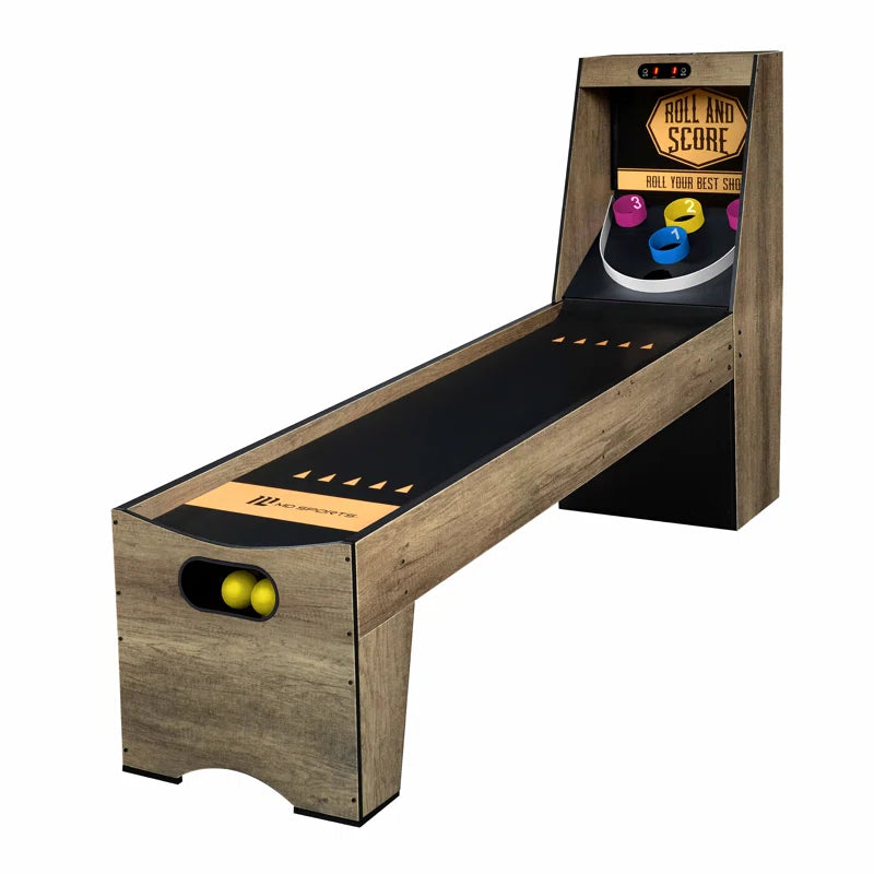 7’ 3” Compact Roll and Score Arcade Game with Electronic Scoring and Ball Return System
