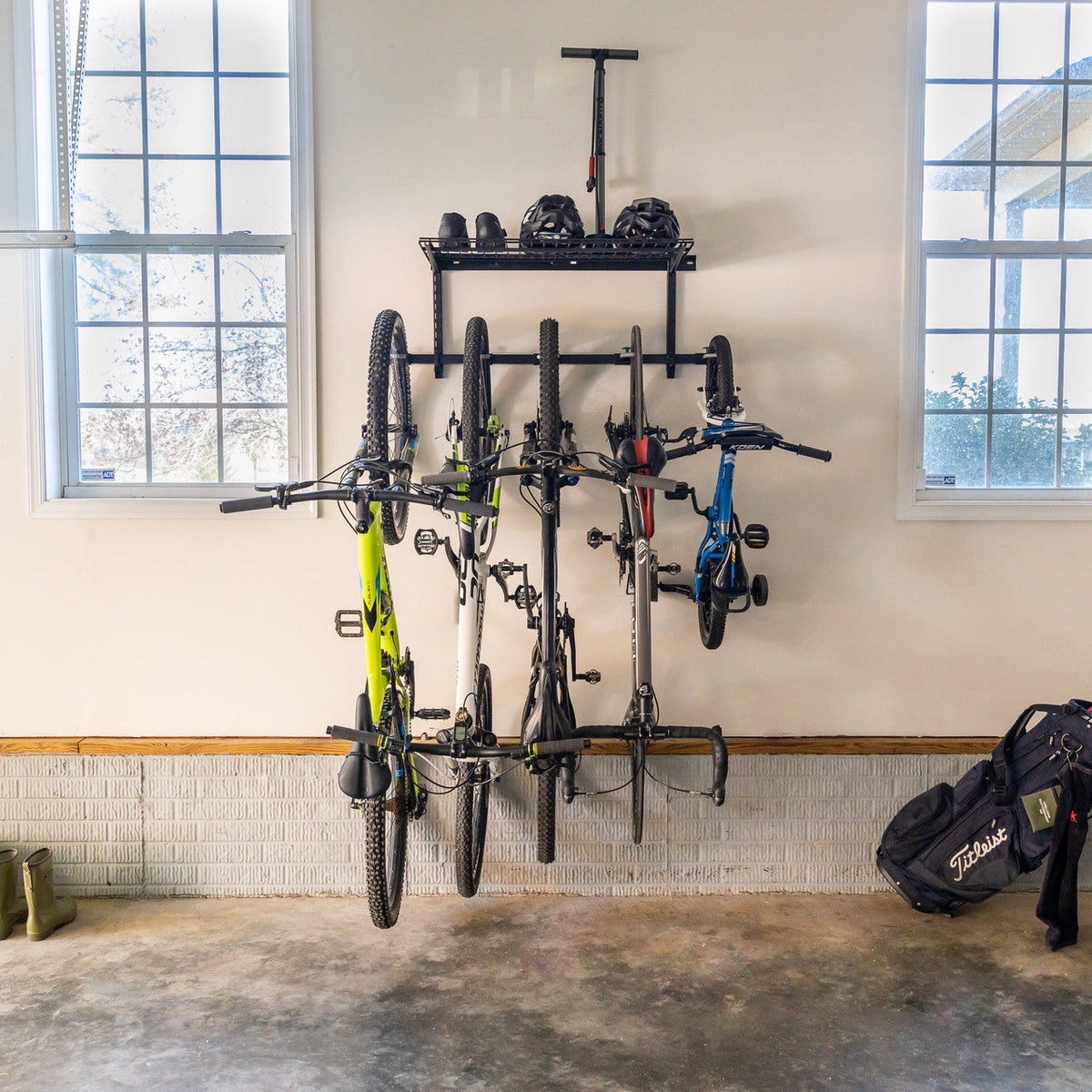 Bike Rack & Shelf | G-Bike Wire Shelf | Holds 5 Bikes