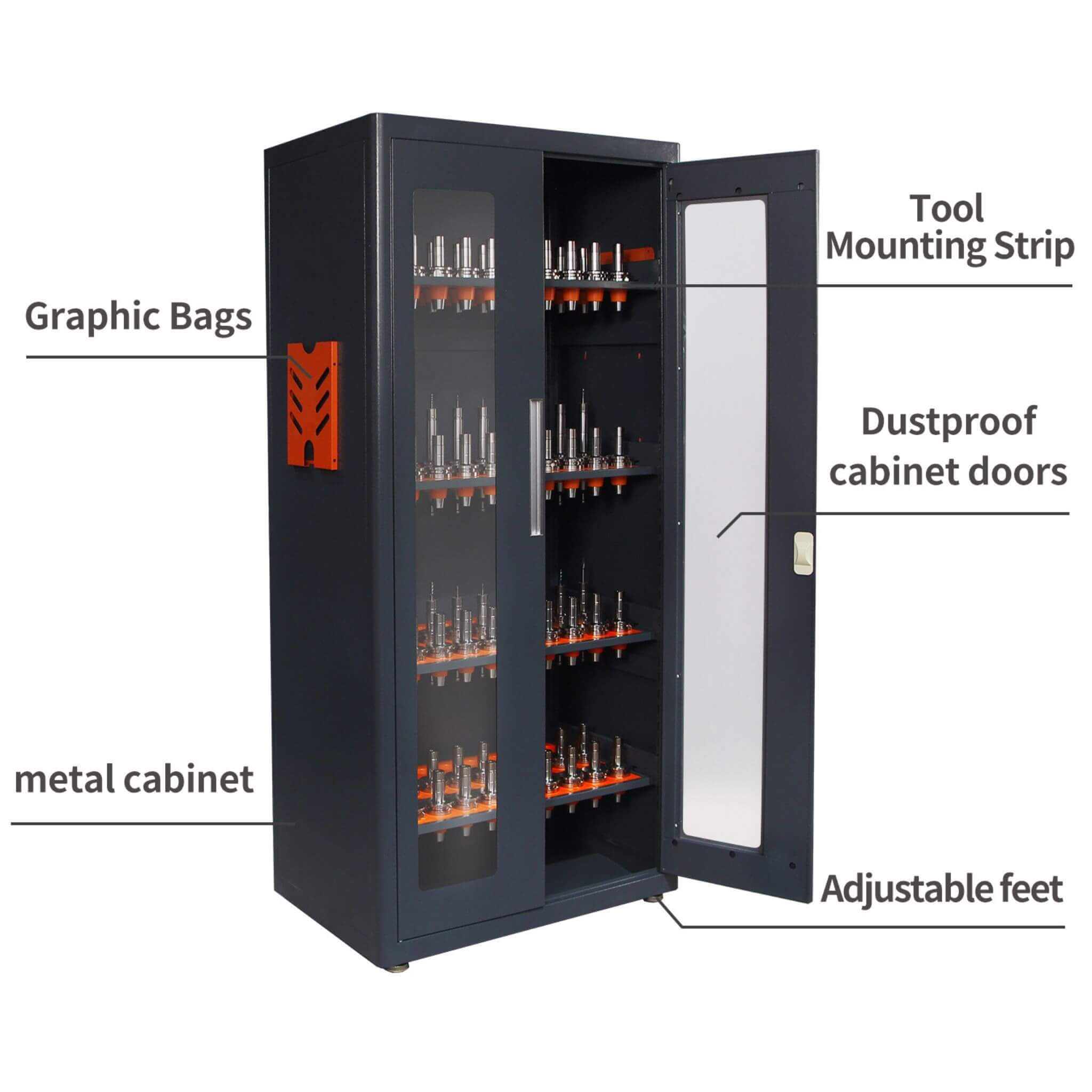 Heavy-Duty 72-Inch CNC Tool Cabinet For Garages, Workshops, And Repair Shops