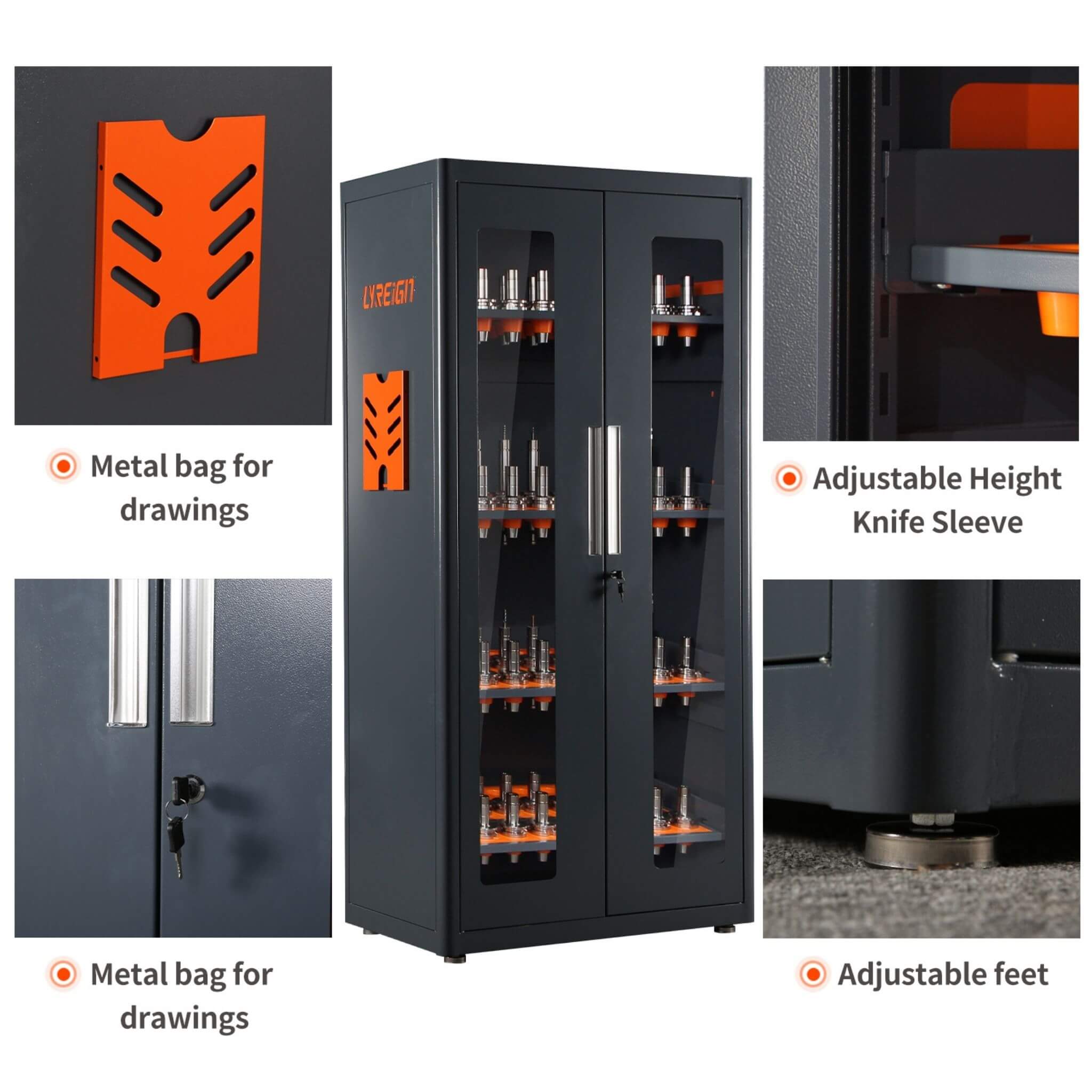 Heavy-Duty 72-Inch CNC Tool Cabinet For Garages, Workshops, And Repair Shops