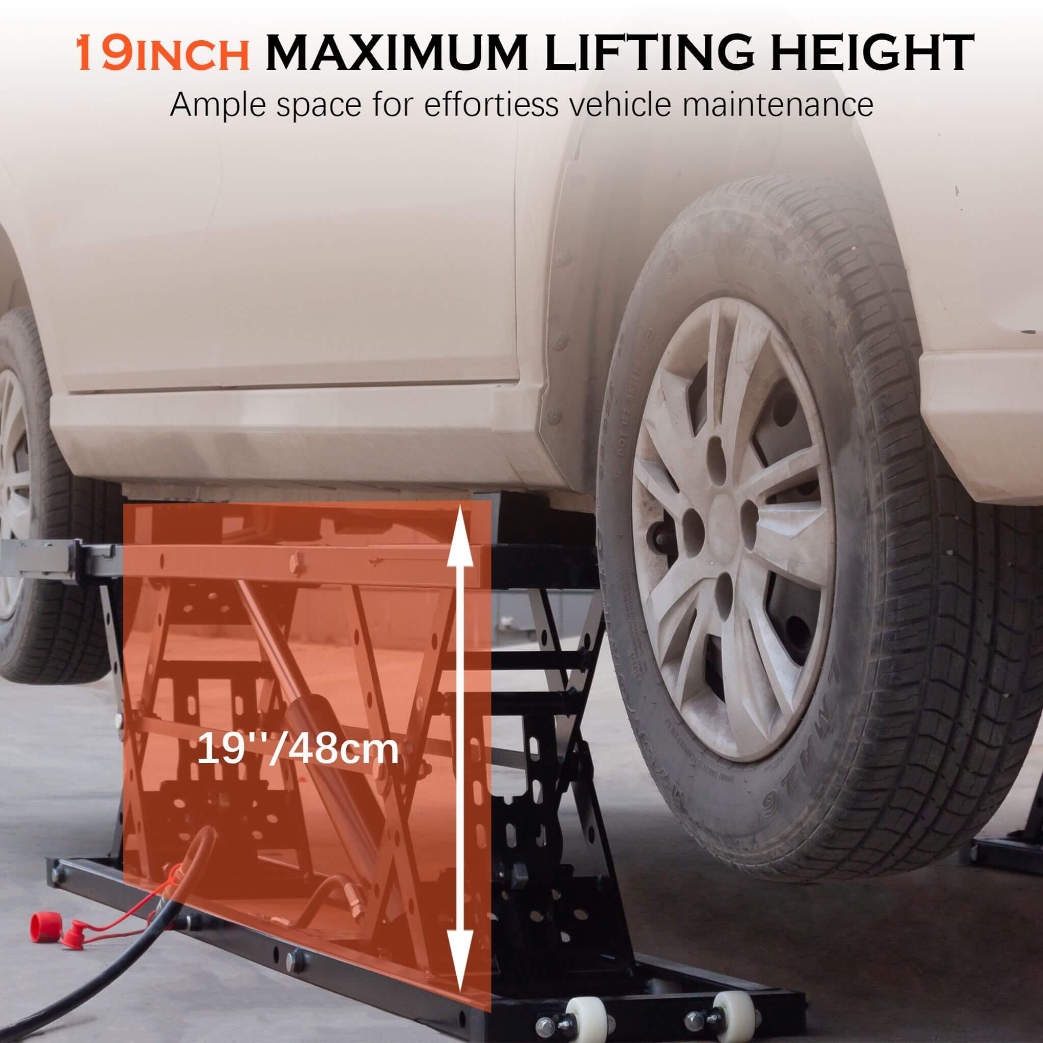 Heavy-Duty Portable 7000 LBS Car Lift Jack With Locking Levels