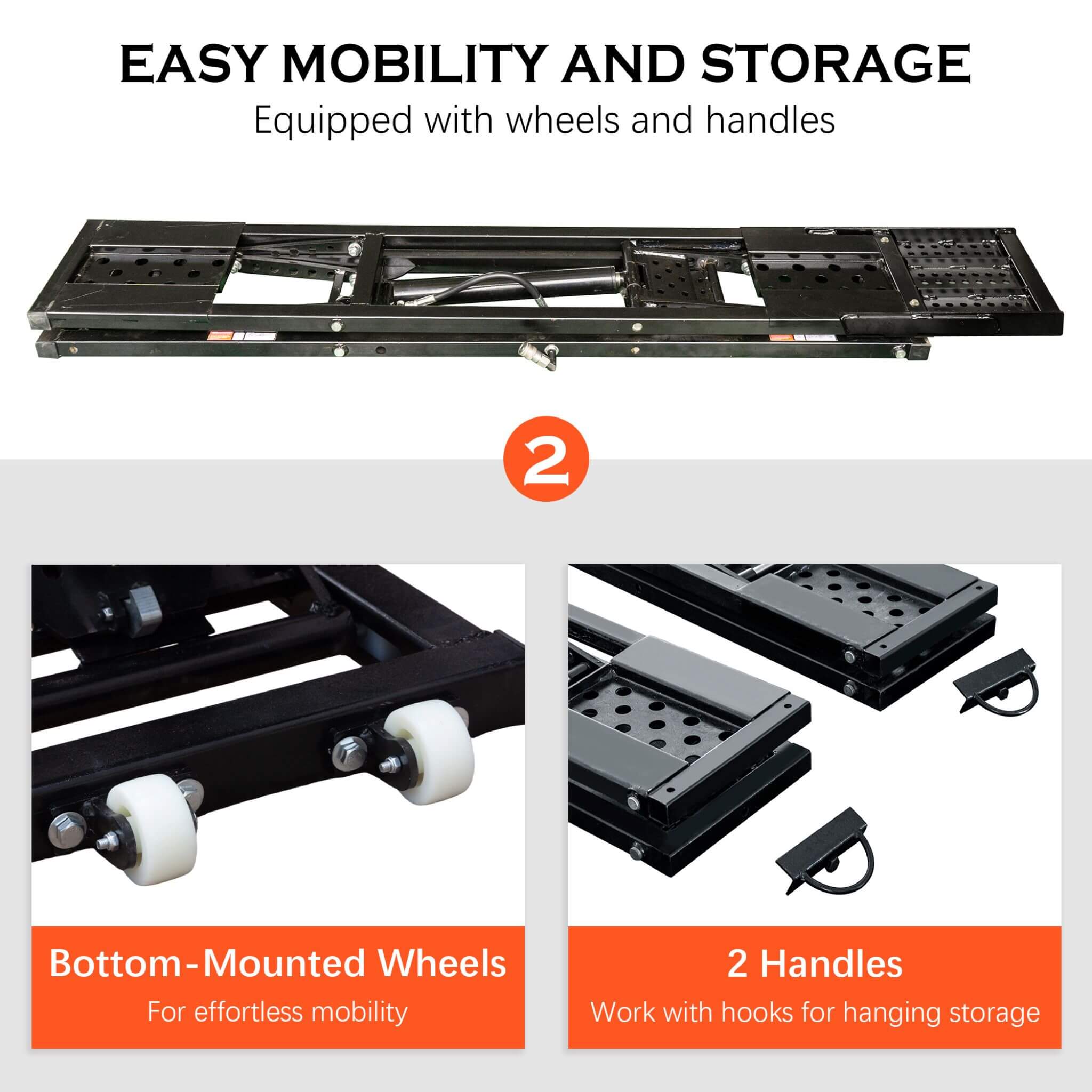 Heavy-Duty Portable 7000 LBS Car Lift Jack With Locking Levels