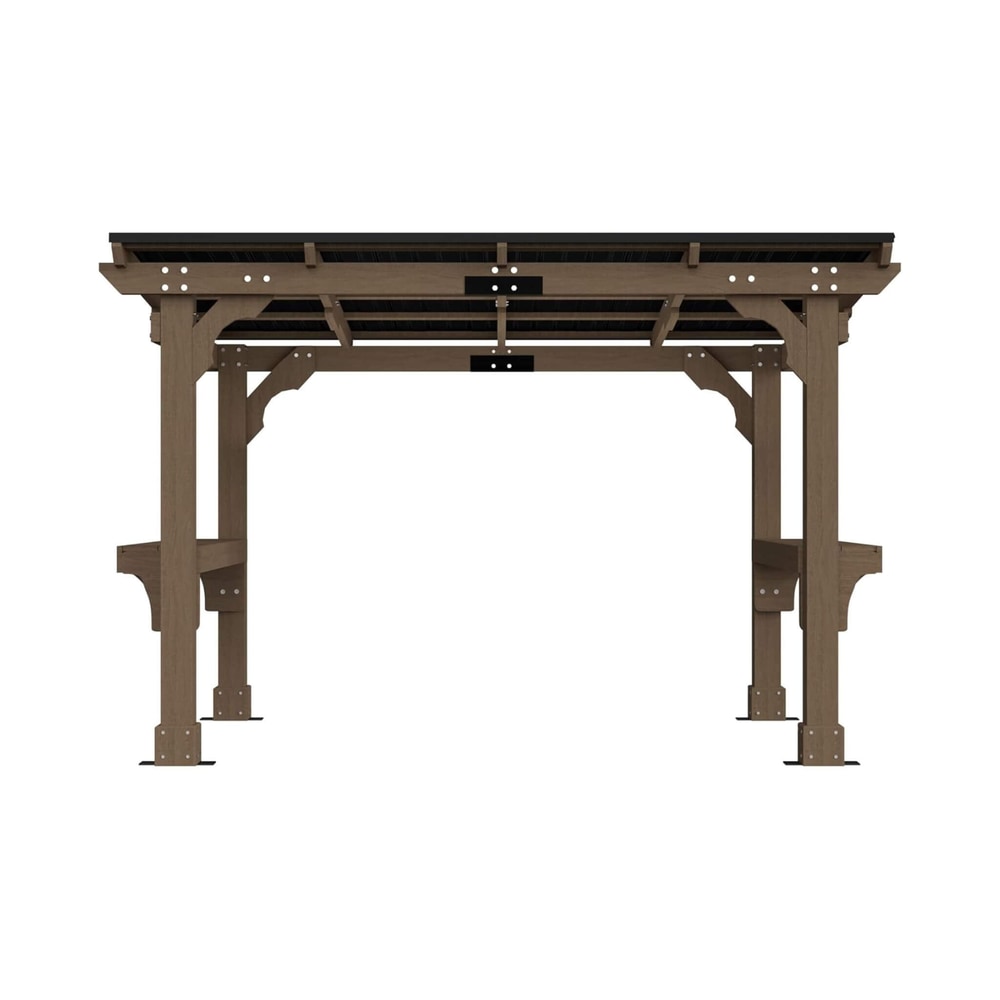 Alora Heavy-Duty Premium Wooden Grill Gazebo With Sloped Metal Roof