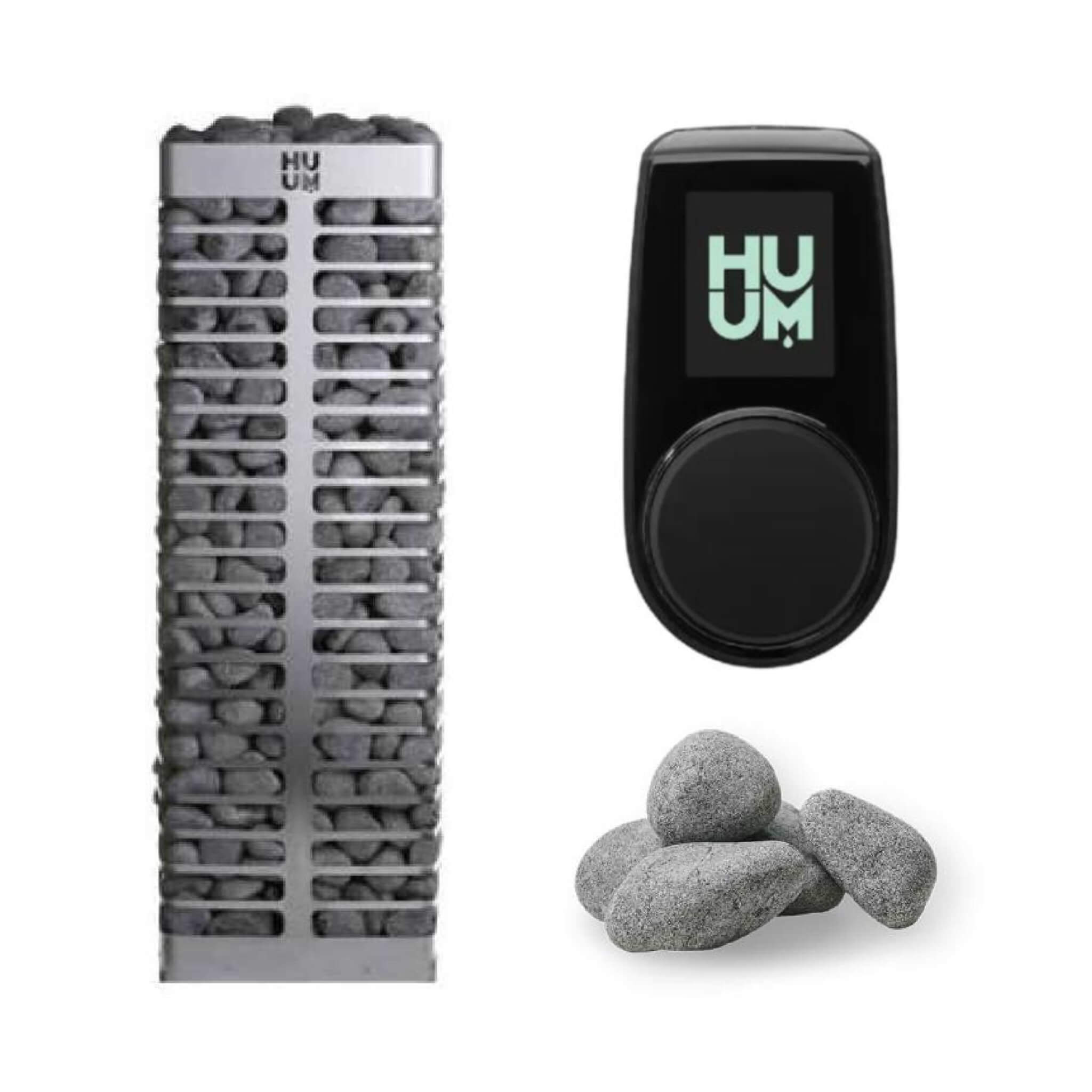 Huum Steel Series Sauna Heater With UKU Control & Sauna Stones