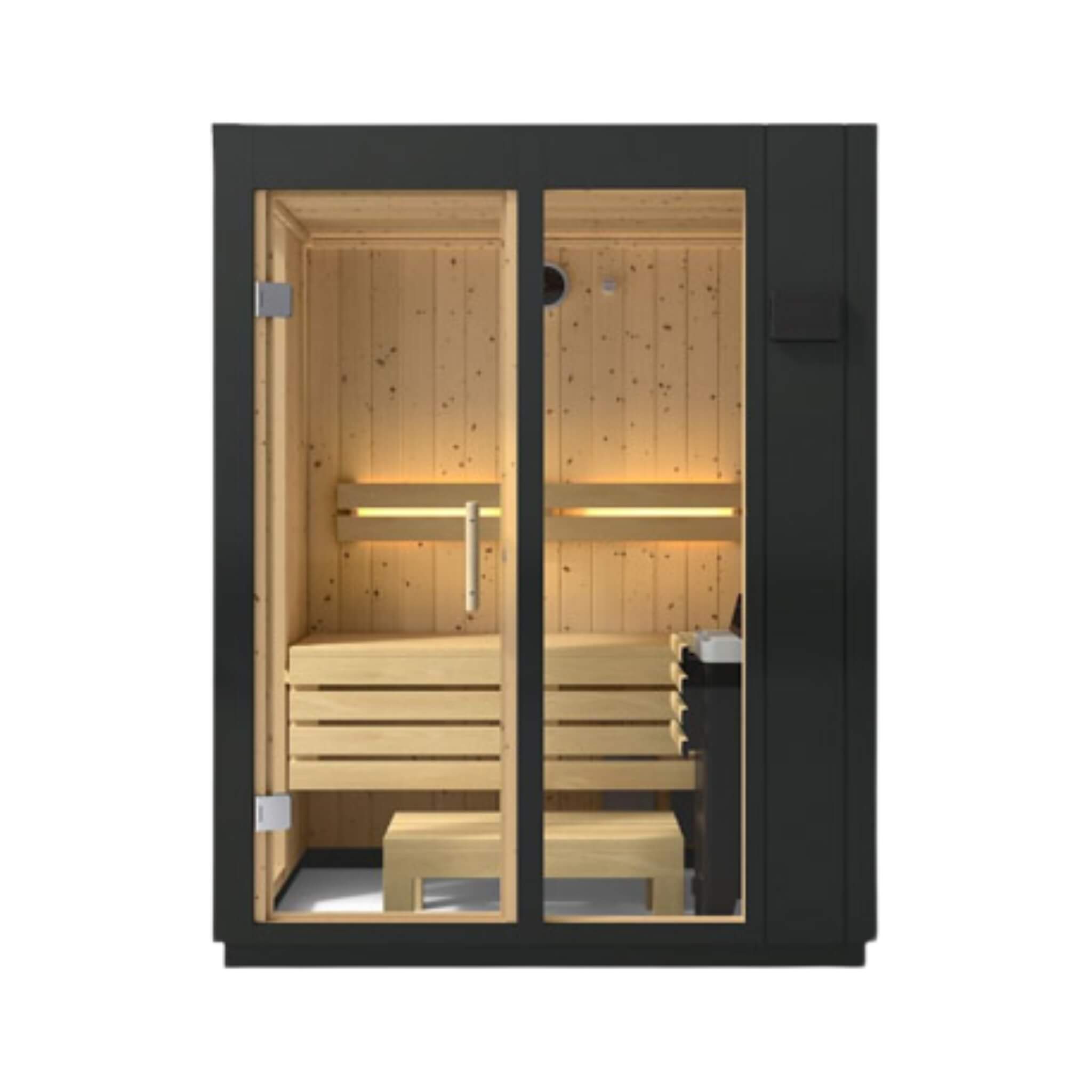 Kohler C1 Indoor Graphite Gray Freestanding Alcove Design Sauna Kit