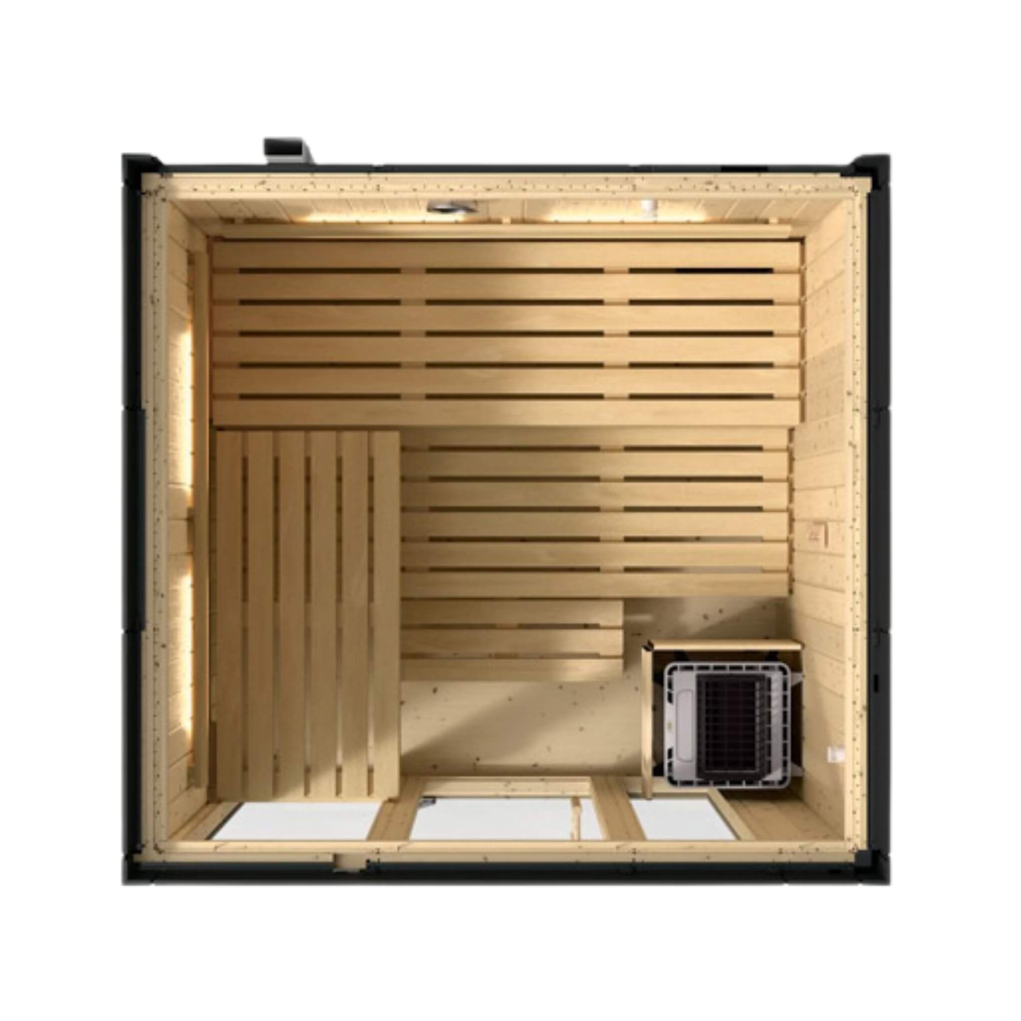 Kohler C1 Indoor Graphite Gray Freestanding Alcove Design Sauna Kit