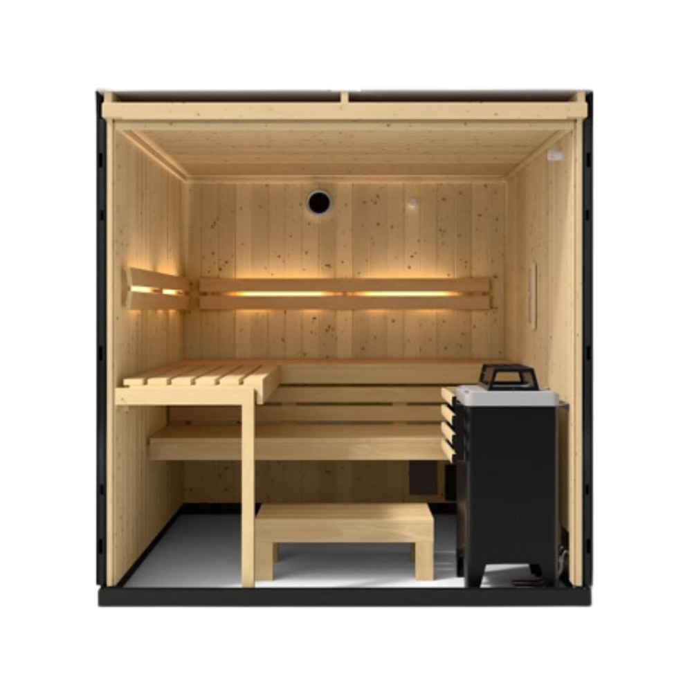 Kohler C1 Indoor Graphite Gray Freestanding Alcove Design Sauna Kit