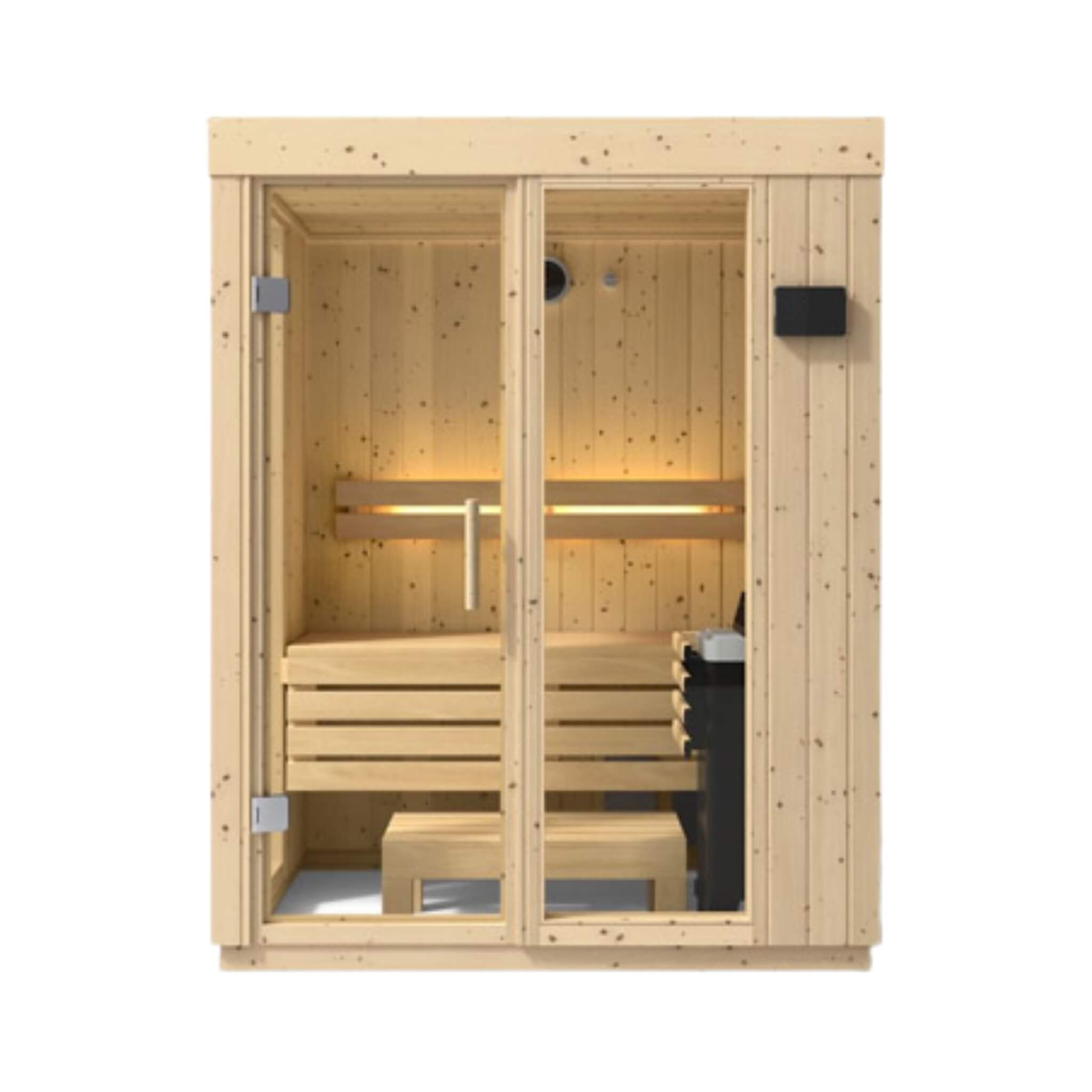 Kohler C1 Luxury Indoor Scandinavian Spruce Home Sauna Kit