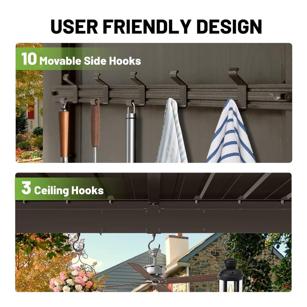 [09X10FT] Alora Modern Slanted Hardtop Alloy Steel Grill Gazebo