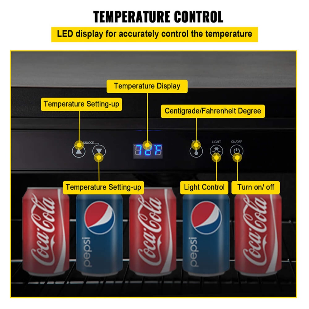 Premium 5.3 Cu.Ft Single Door Stainless Steel Built-In Wine Beverage Undercounter Refrigerator