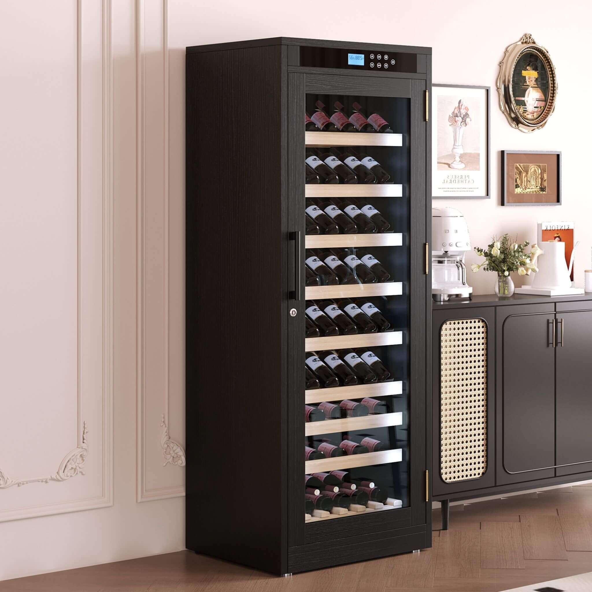 Nuvia Premium Smart Temperature-Controlled Multi-Tier Wine Cabinet For Home And Bar