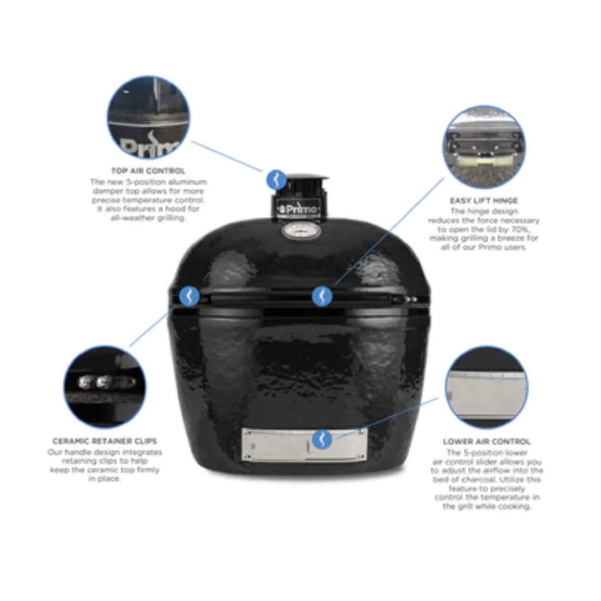 Primo Oval XXL All-In-One Ceramic Charcoal Grill [PGCXXLC]