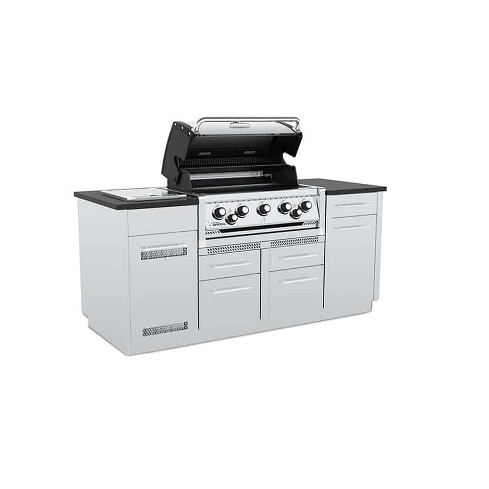 Broil King Imperial S 590i 5-Burner Gas Grill Island With Rotisserie & Side Burner