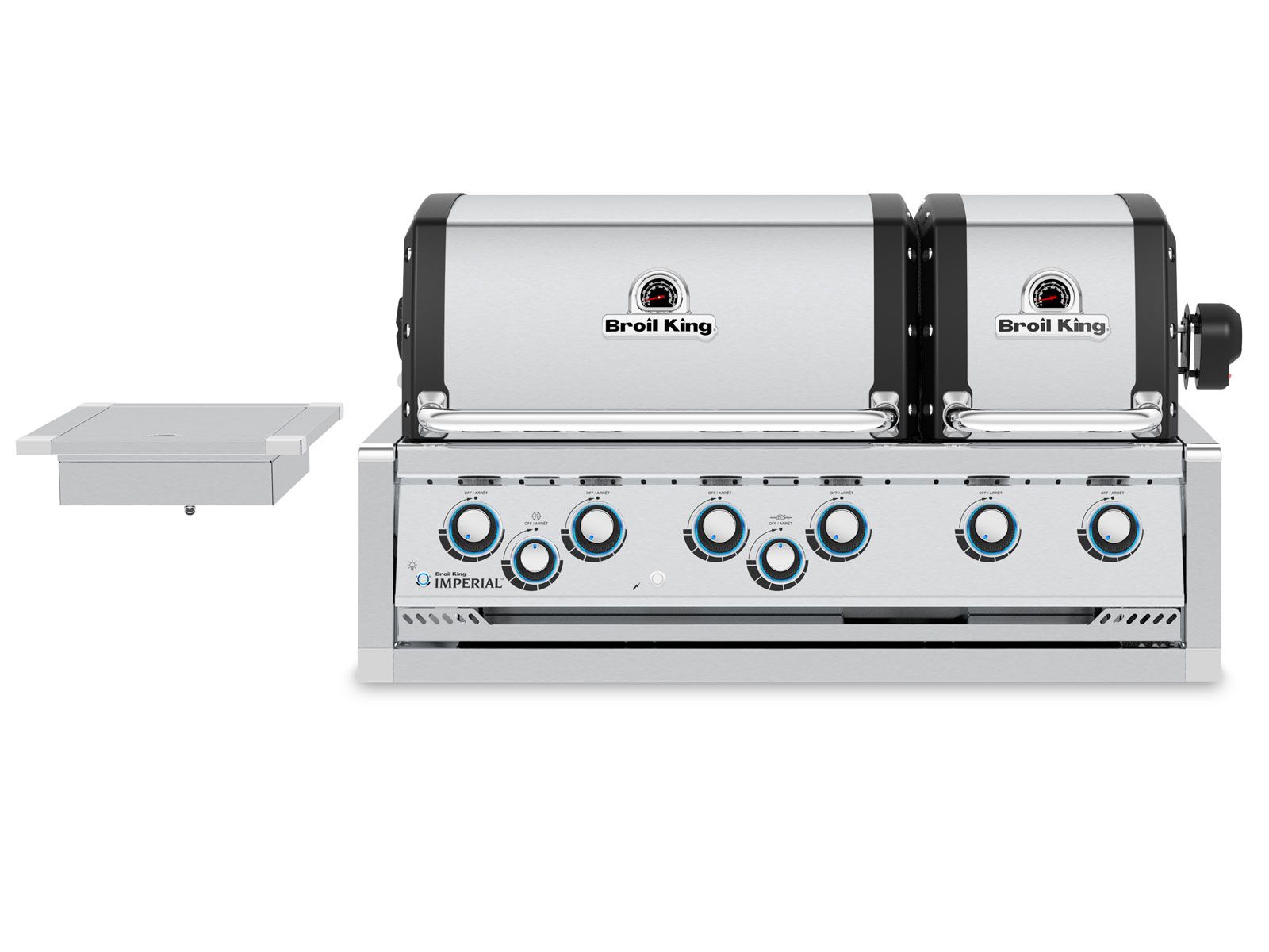 Broil King 8 1/2-Foot Outdoor Kitchen Island with Imperial S 690i 6-Burner Gas Grill, Rotisserie & Side Burner