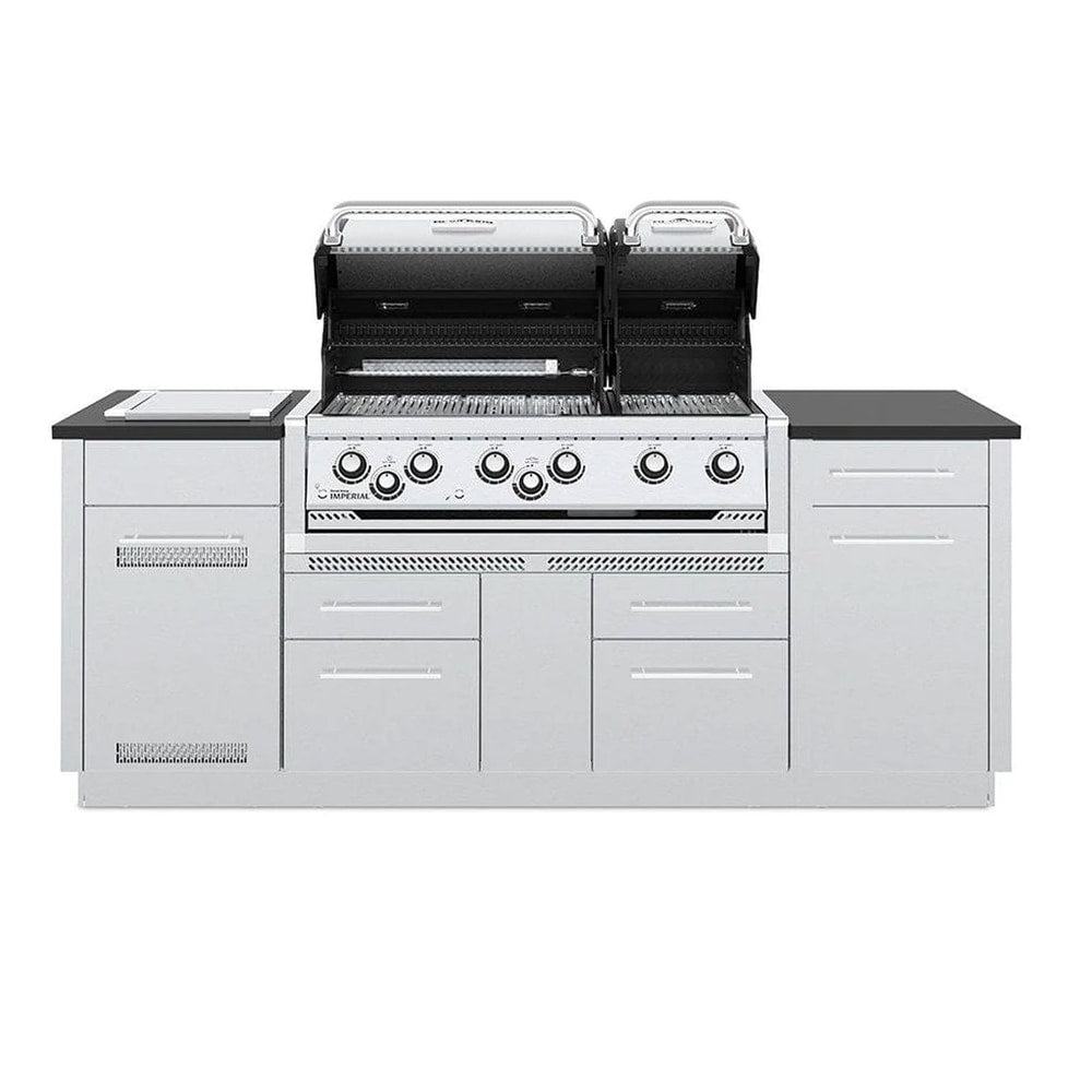 Broil King Imperial S 690i 6-Burner Gas Grill Island With Rotisserie & Side Burner