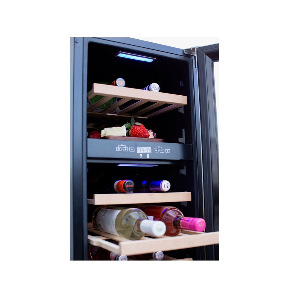 TrueFlame 15-Inch 3.2 Cu. Ft. Outdoor Rated Dual Zone Wine Cooler