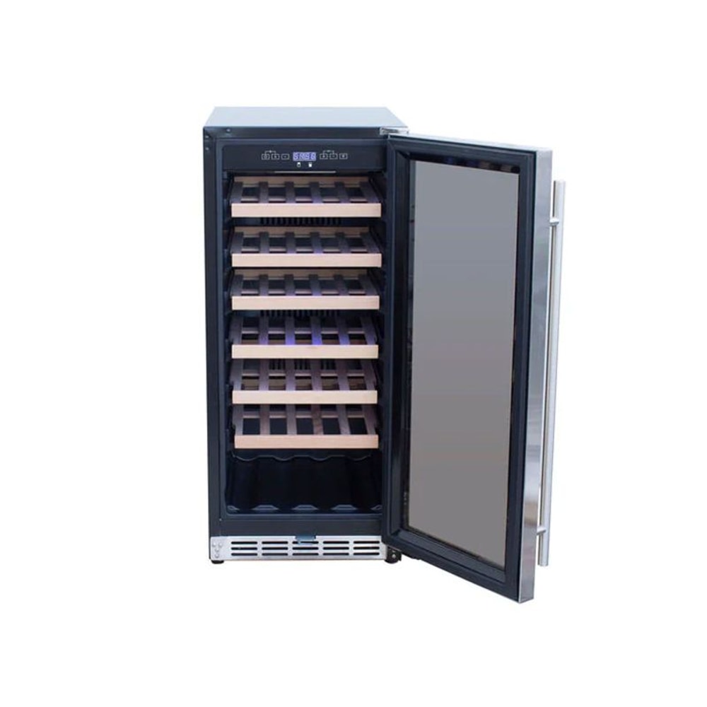 TrueFlame 15-Inch 3.2 Cu. Ft. Outdoor Rated Wine Cooler with Locking Door