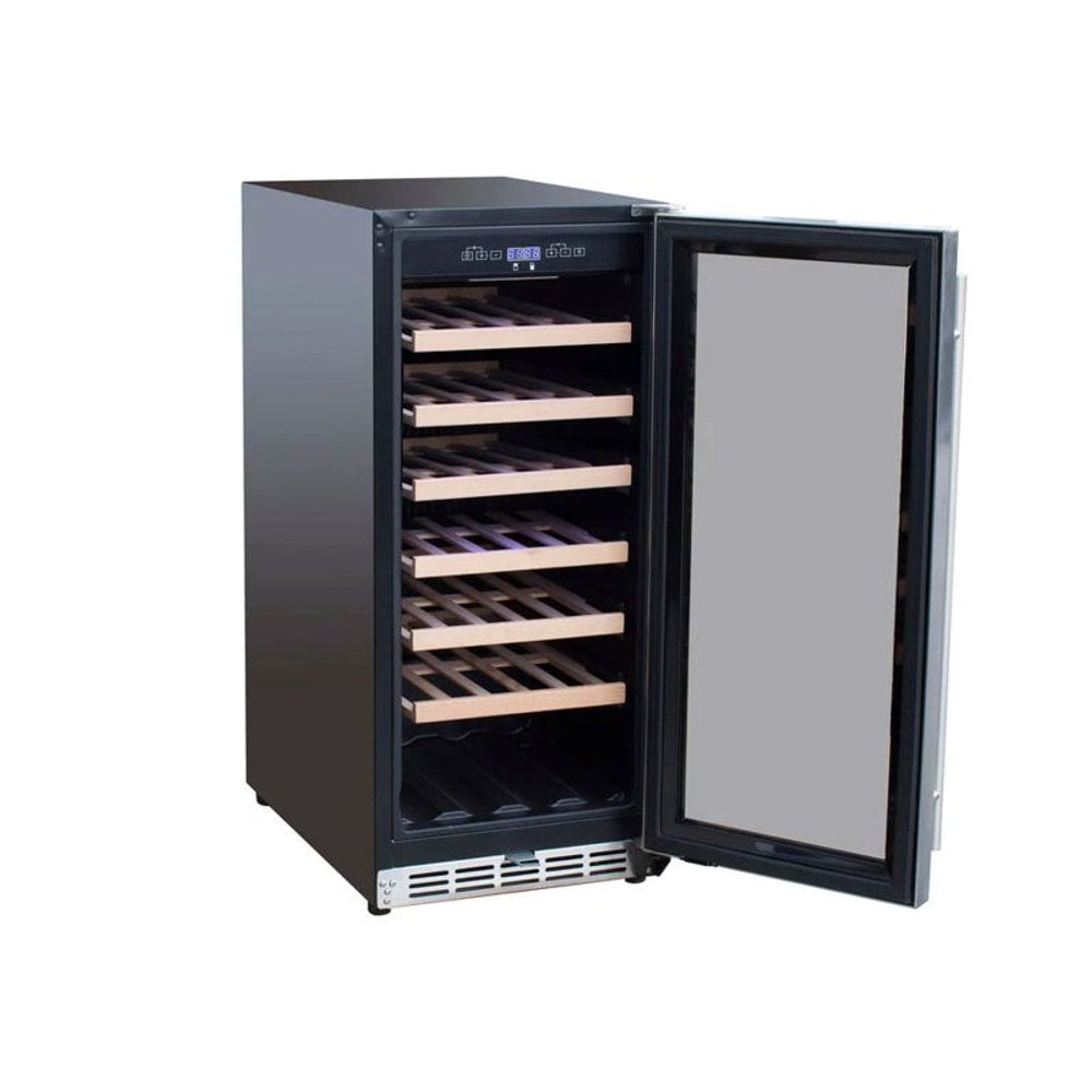 TrueFlame 15-Inch 3.2 Cu. Ft. Outdoor Rated Wine Cooler with Locking Door