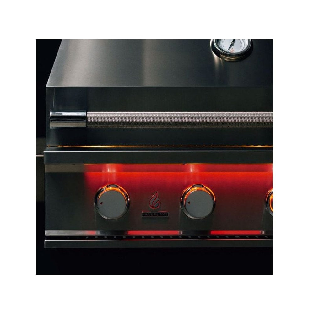 TrueFlame 40-Inch 5-Burner Freestanding Gas Grill with Rear Infrared Burner and Grill Lights