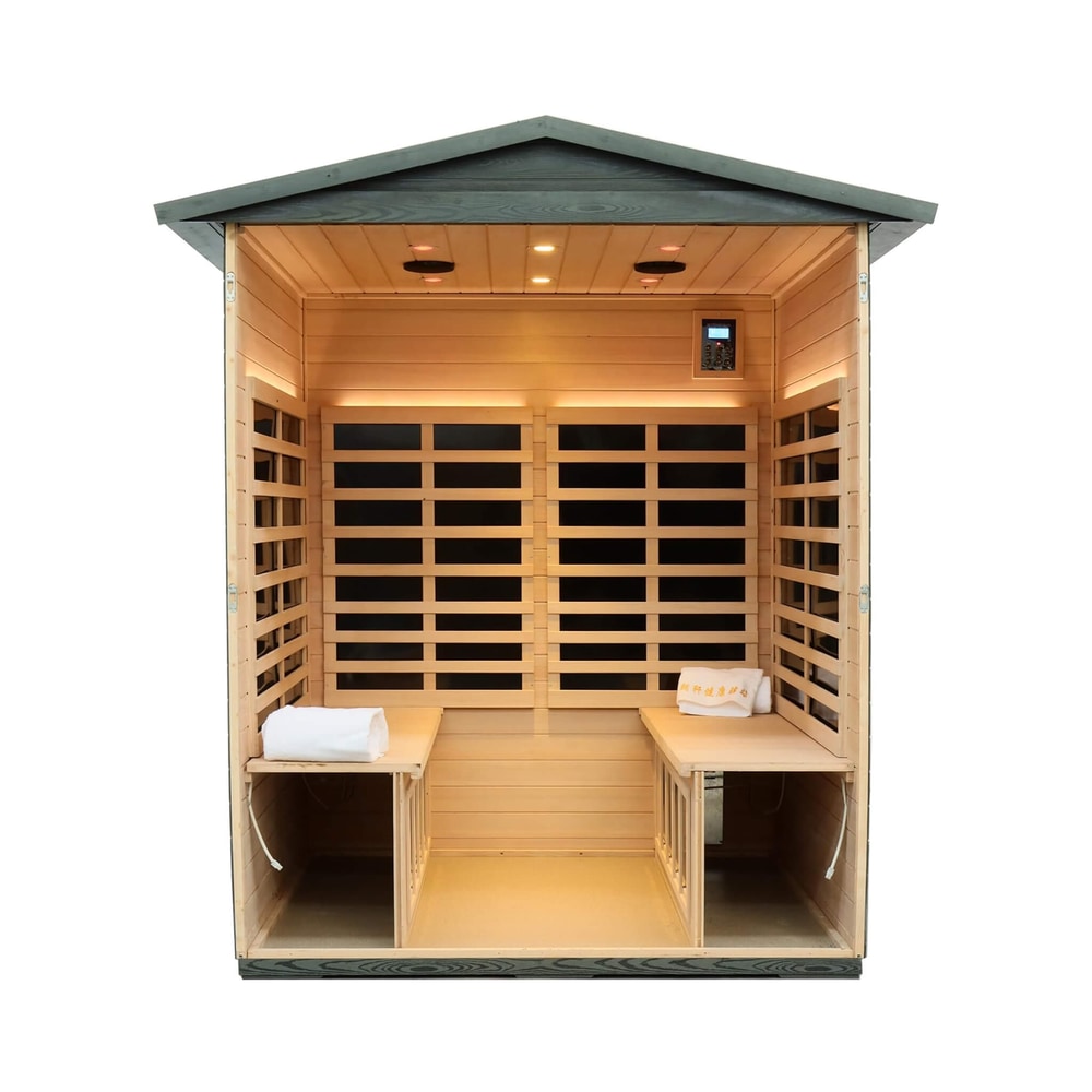Thermora Eterna 4-Person Full-Spectrum Low EMF Carbonized Composite Infrared Sauna Room With Bluetooth Speakers (SAK70182)